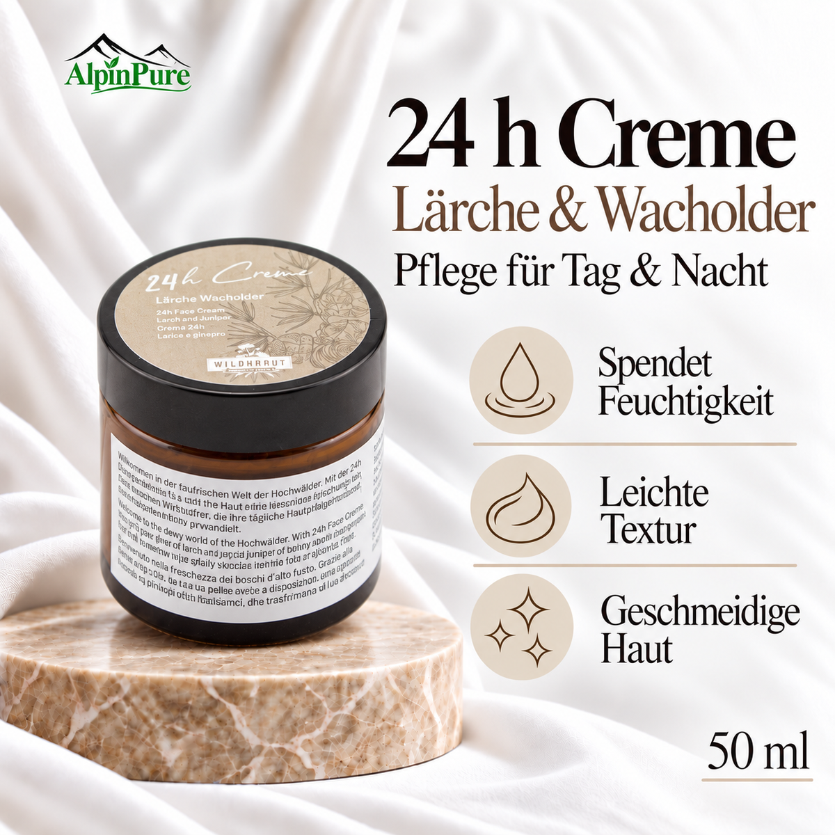 AlpinPure – 24 h Creme Lärche & Wacholder