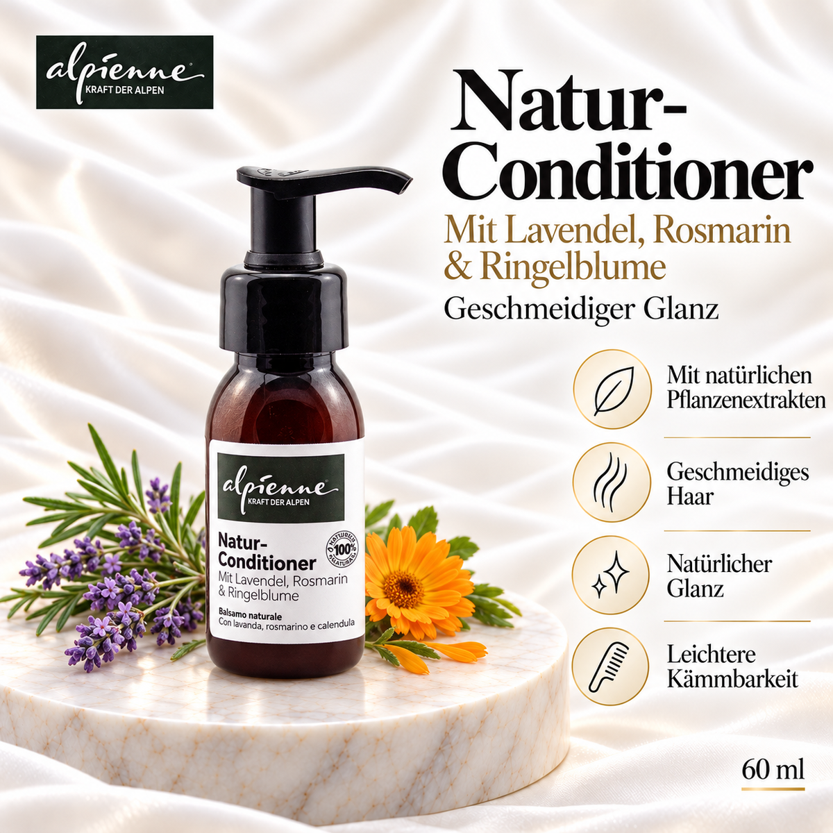 Alpienne Natur-Conditioner - Mit Lavendel, Rosmarin & Ringelblume