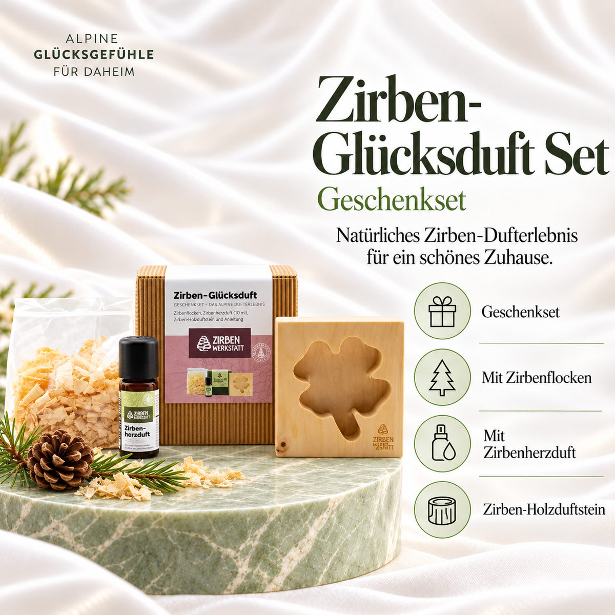 Zirben Glücksduft Set