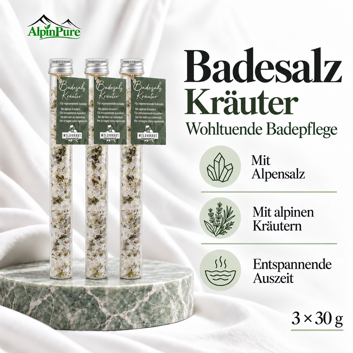 AlpinPure - Badesalz Kräuter