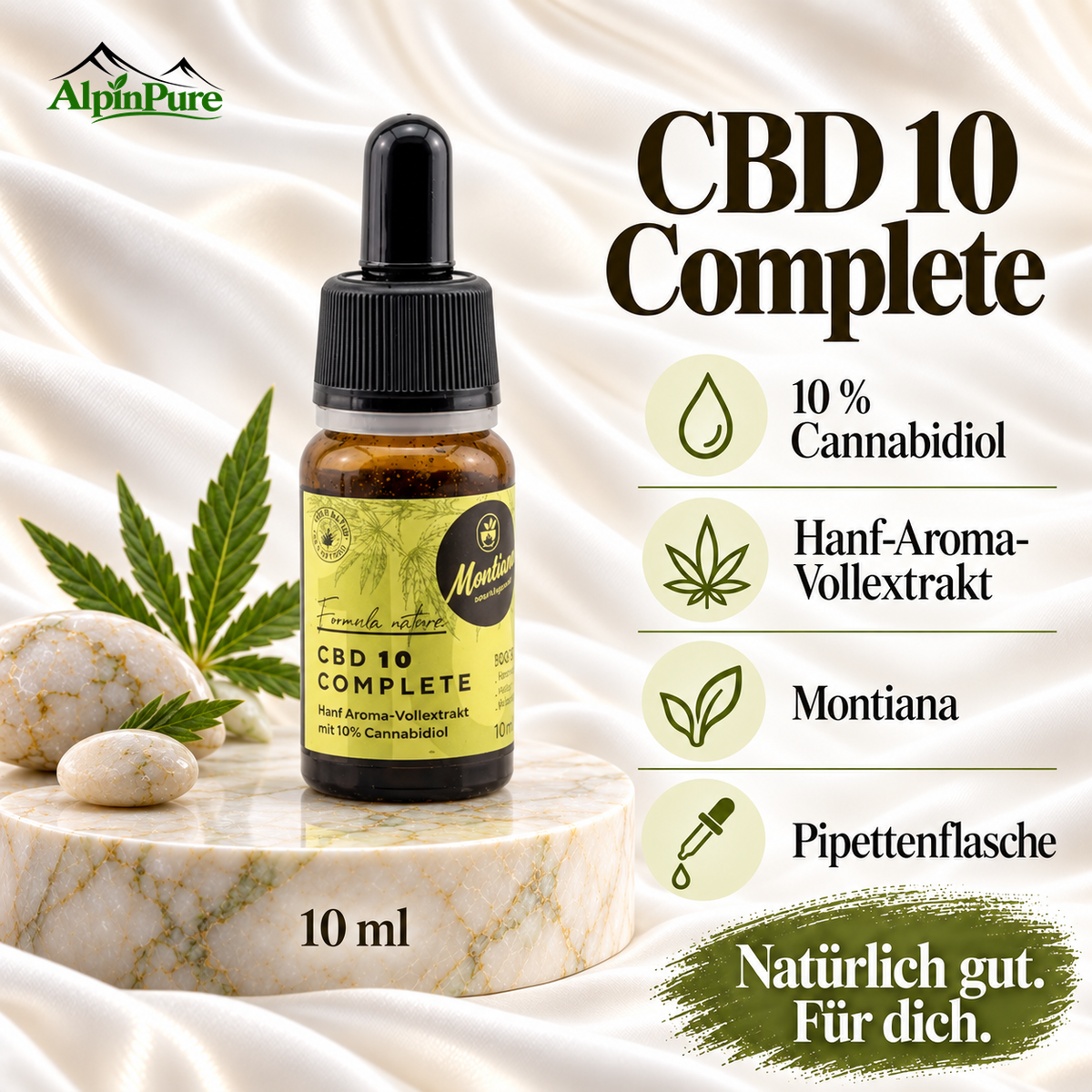Alpine Hanf Aroma Vollextrakt 10 ml – 10 % CBD