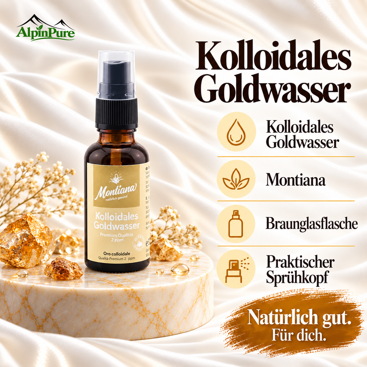 Alpine Montiana Kolloidales Goldwasser