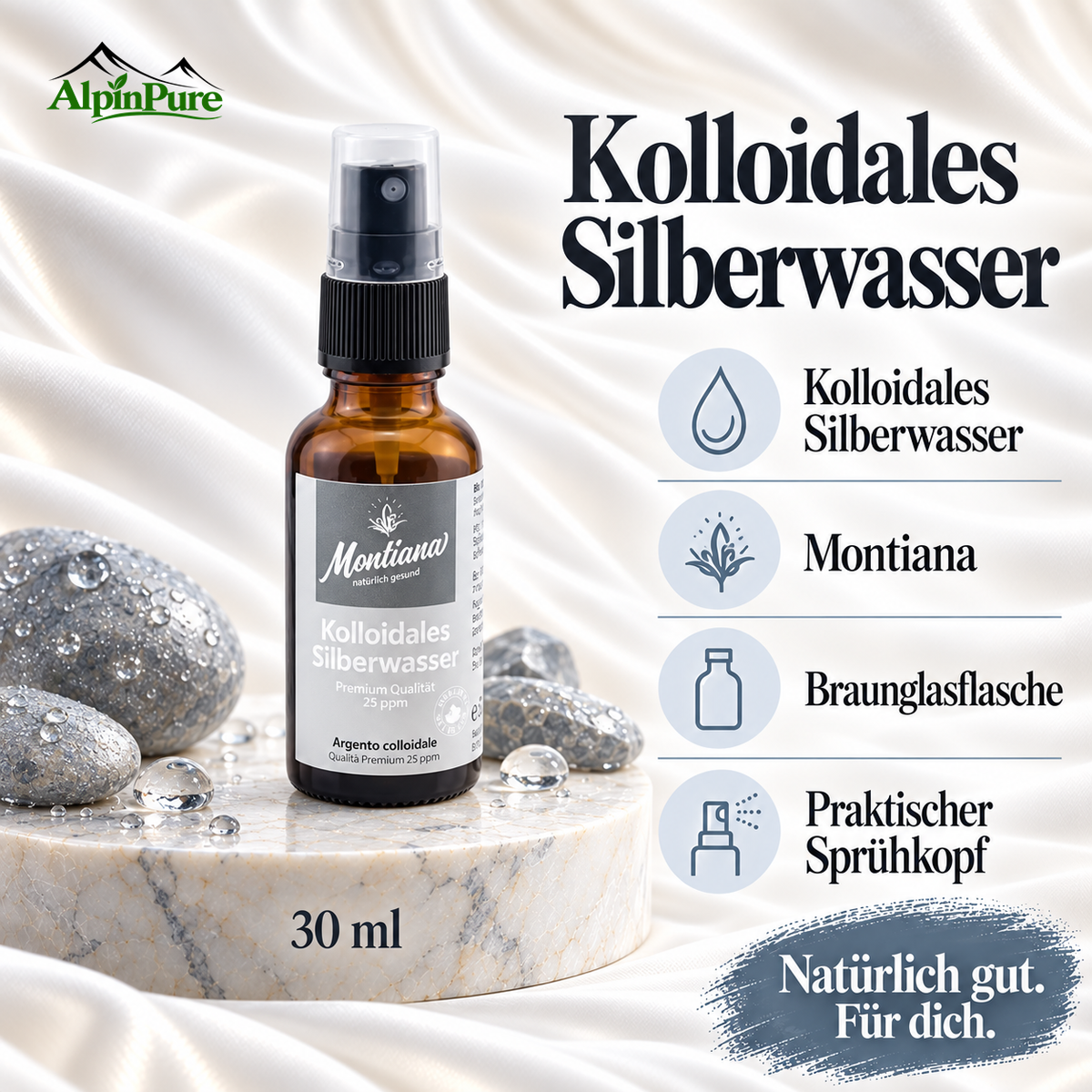 Alpine Montiana Kolloidales Silberwasser