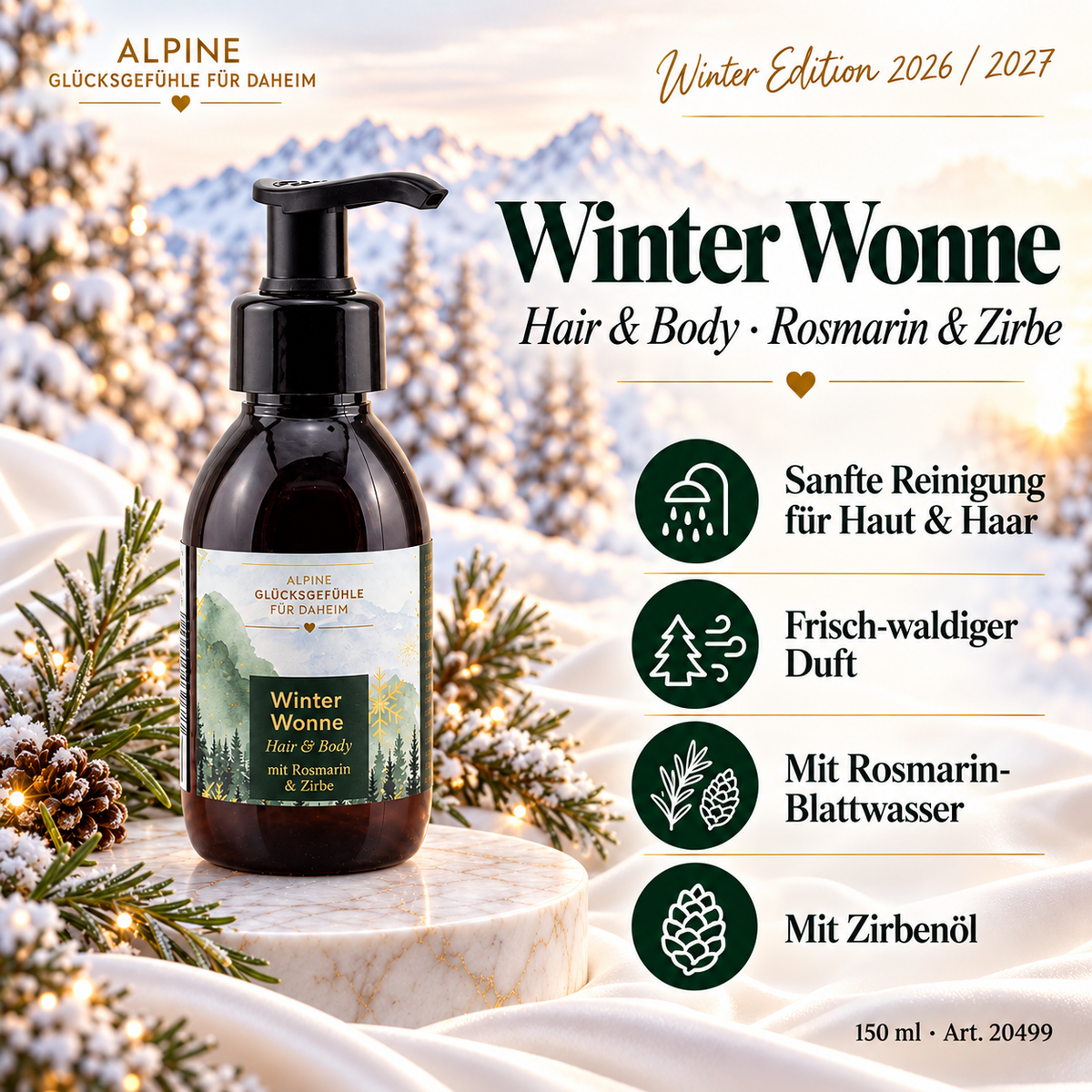 Winter Wonne – Hair & Body mit Rosmarin & Zirbe