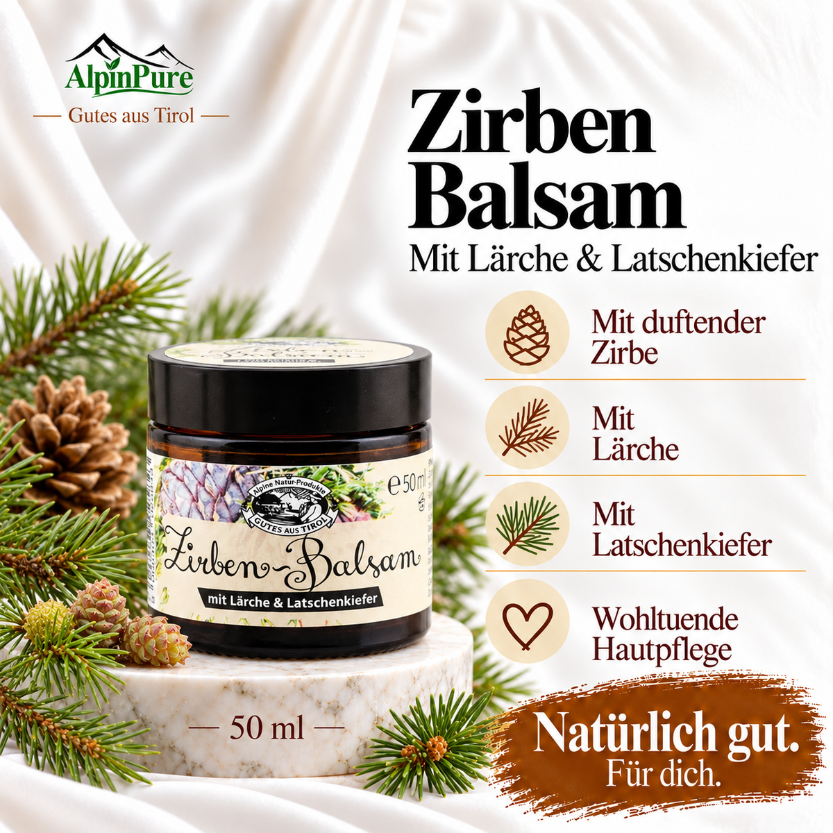 Alpine Tiroler Zirbenbalsam mit Lärche & Latschenkiefer