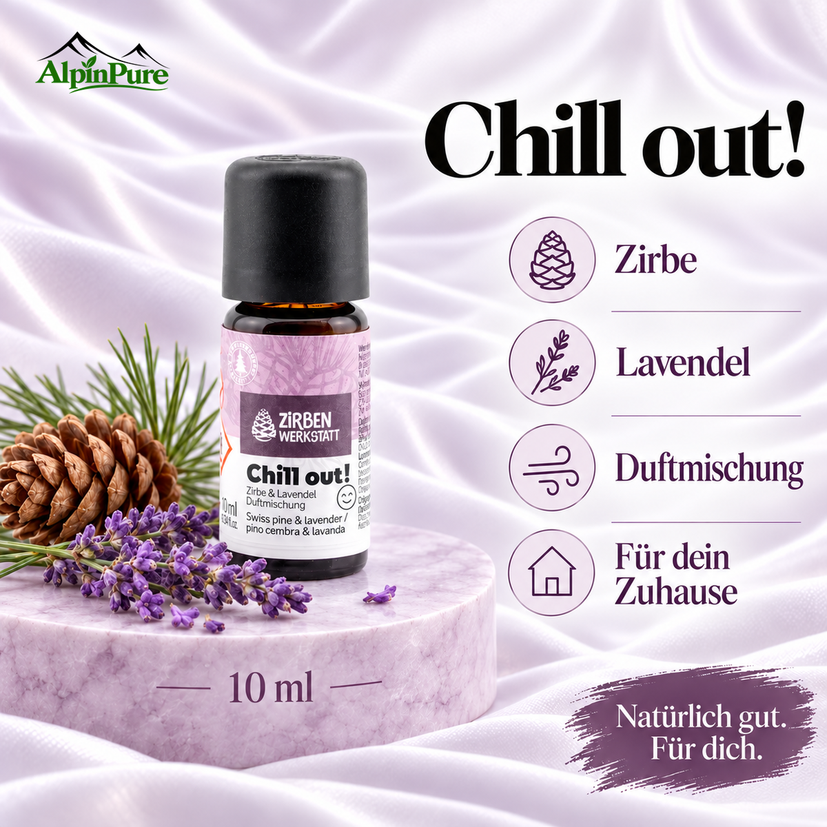 Alpine Zirbenwerkstatt Zirben Lavendel Öl