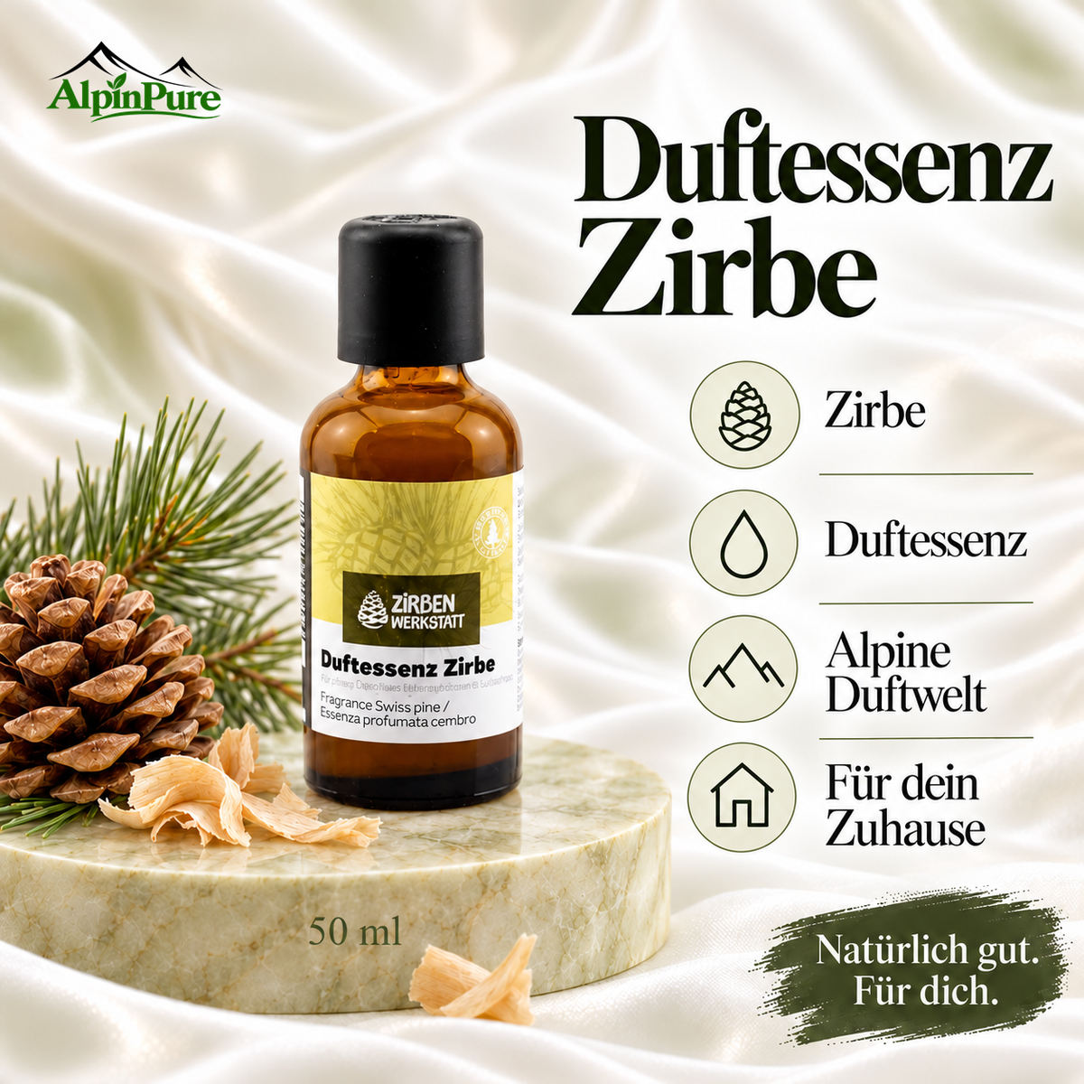 Alpine Zirbenwerkstatt Duft Essenz Zirbe