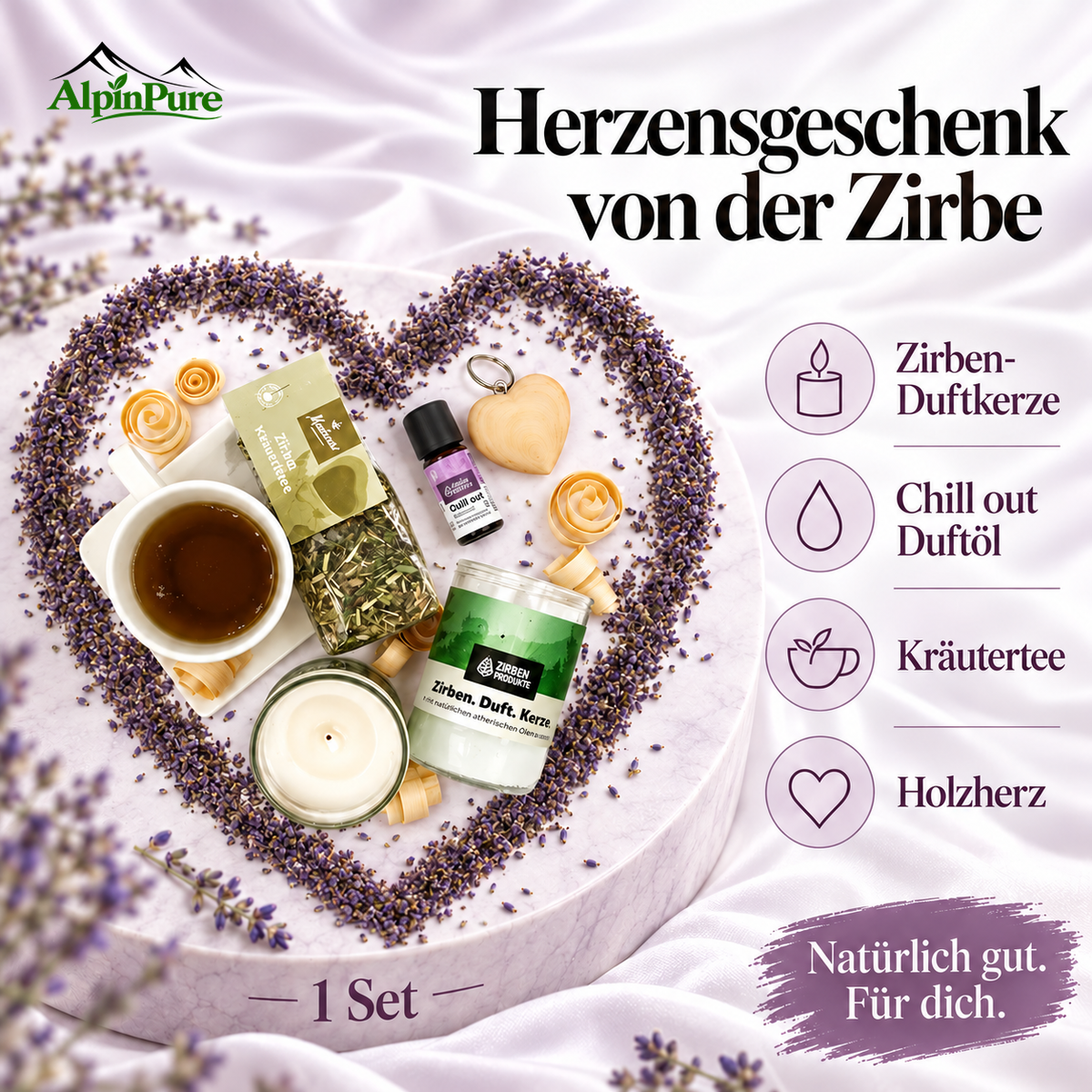 Zirben Herzensgeschenkset